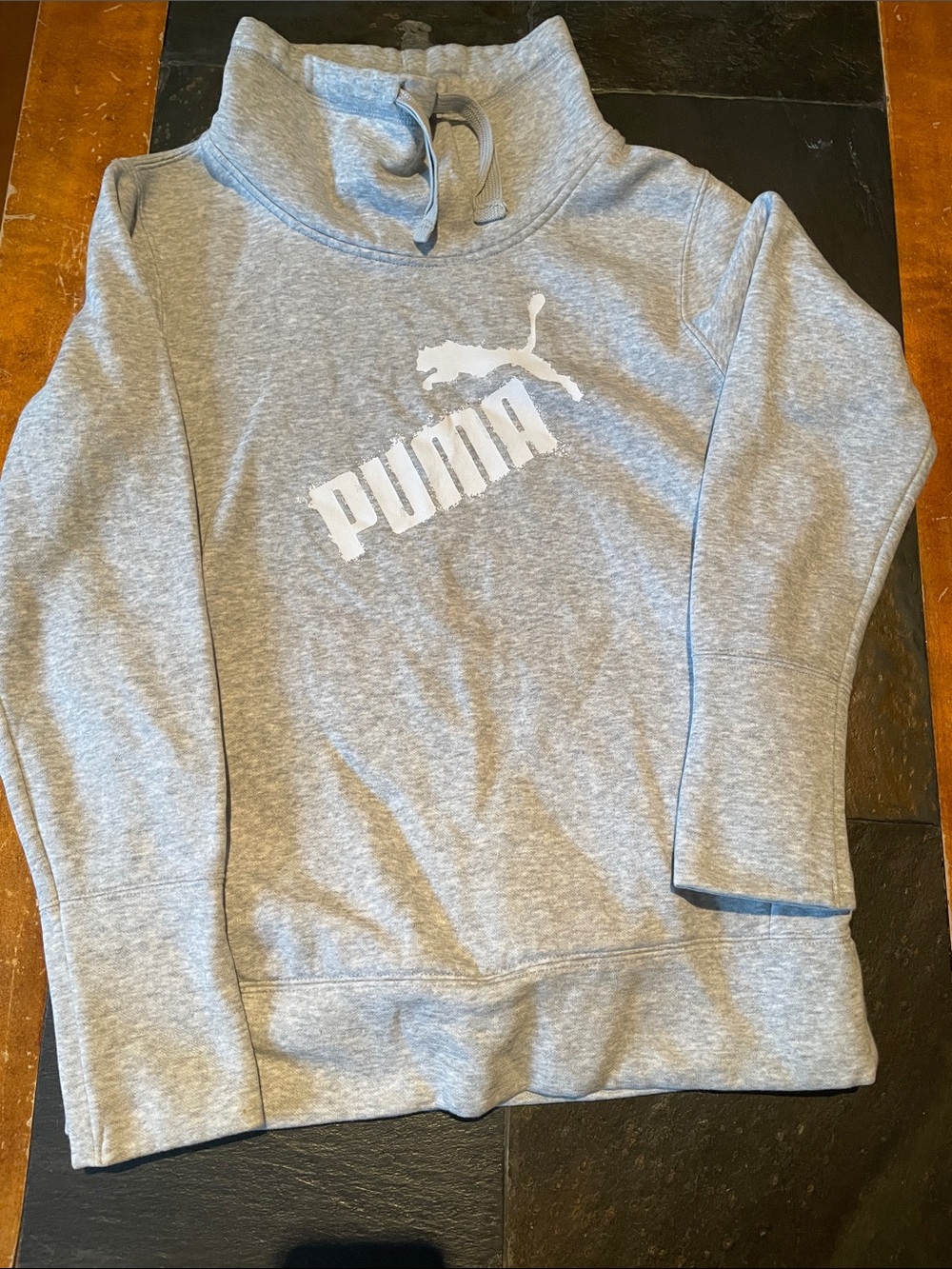 Puma Light Gray Pullover with White Logo